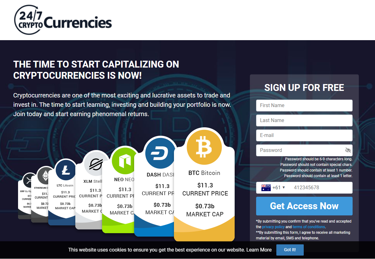 247 Crypto Currencies Screenshot